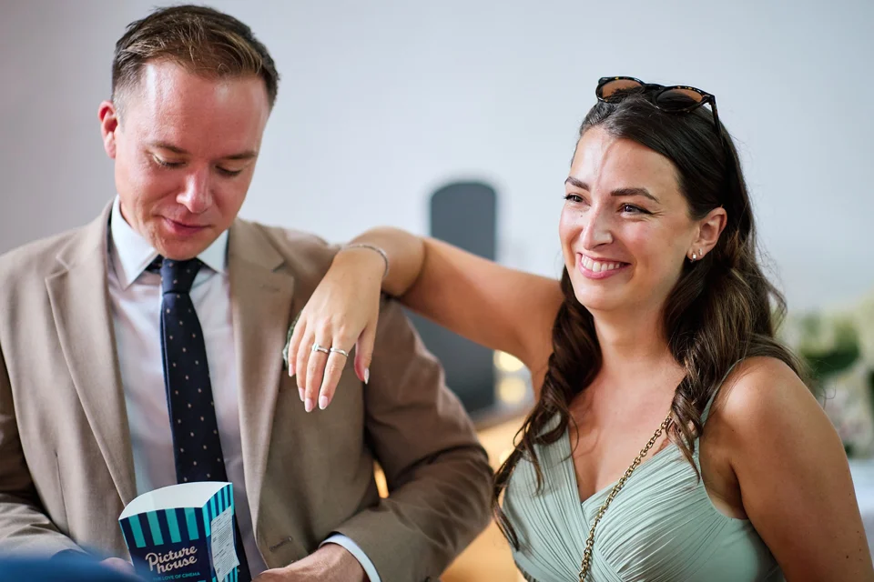 A moment from Danielle & Ben’s wedding at Norwich Castle & Cinema City