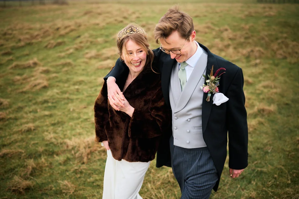A moment from Rachel & Thomas’s wedding at Godwick Hall & Great Barn