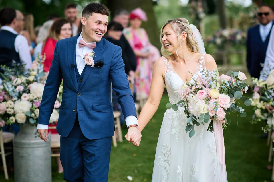 A moment from Abbey & Daniel’s wedding at Bateman’s Barns