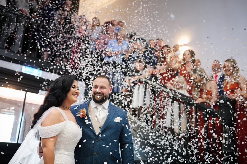 A moment from Sami & Jordan’s wedding at Swynford Manor