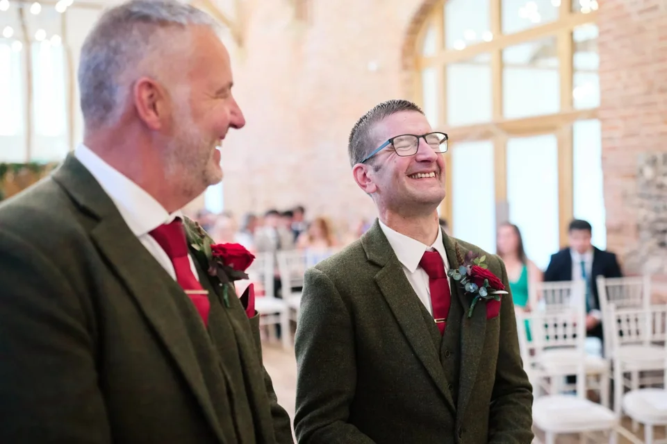 A moment from Ruth & Mark’s wedding at Bressingham Hall & High Barn