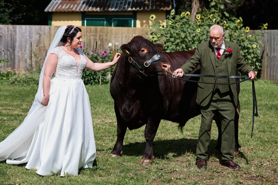 A moment from Ruth & Mark’s wedding at Bressingham Hall & High Barn