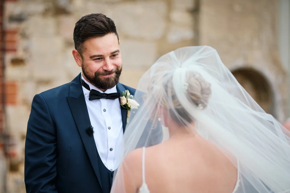 A moment from Alisa & Sam’s wedding at Pentney Abbey