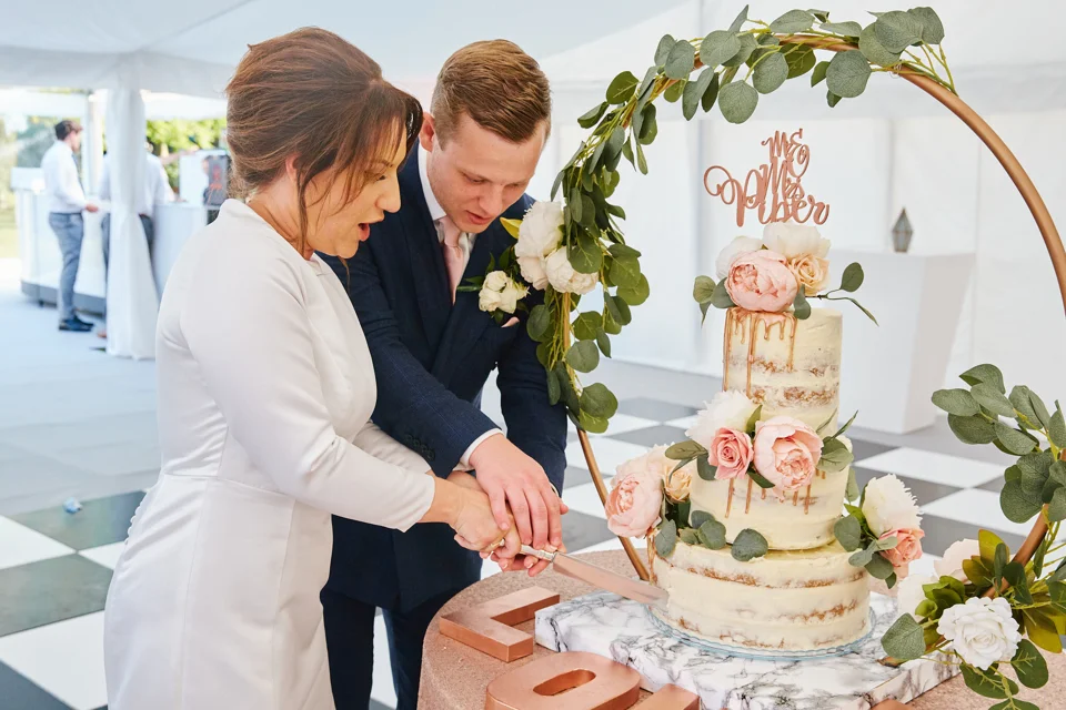 A moment from Jess & Freddie’s wedding at Barnston Lodge