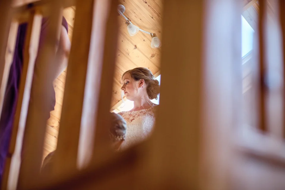 A moment from Steph & Kris’s wedding at Dairy Barns