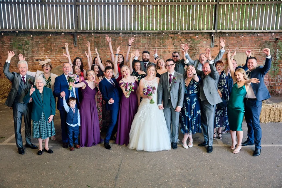 A moment from Steph & Kris’s wedding at Dairy Barns