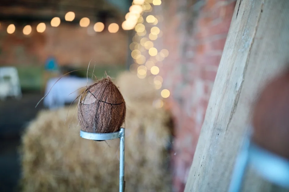 A moment from Steph & Kris’s wedding at Dairy Barns