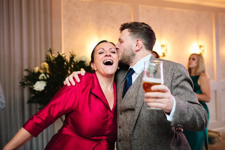 A moment from Charlie & Tom’s wedding at Park Farm Hotel
