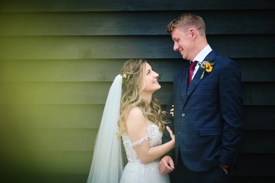 A moment from Sophie & Elliott’s wedding at Glebe Farm Barn