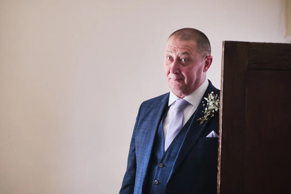A moment from Tracey & James’s wedding at Hunters Hall