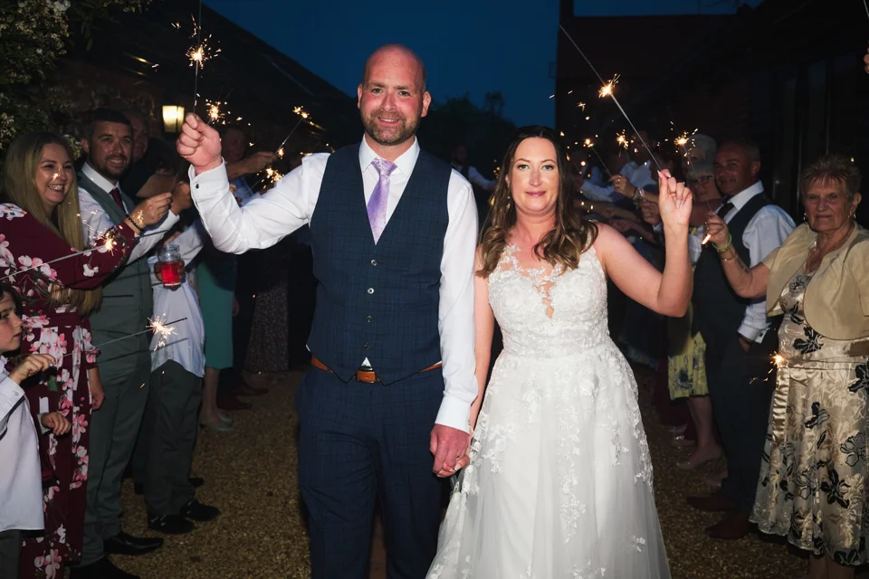 A moment from Tracey & James’s wedding at Hunters Hall
