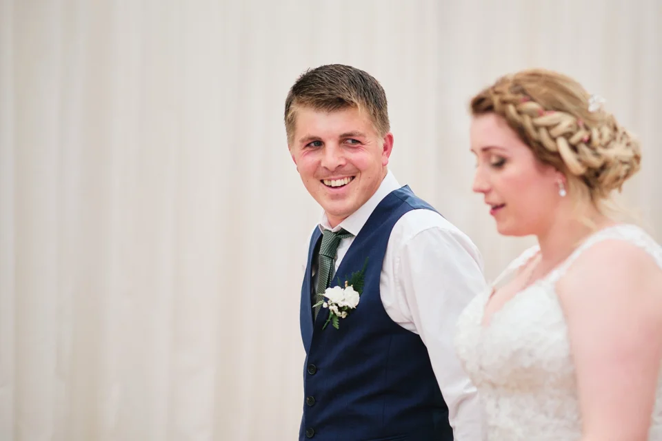 A moment from Harriet & Mark’s wedding at Hockwold Hall